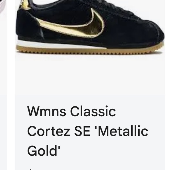 Nike Black and Gold Cortez Sneakers (rare) - Picture 5 of 5